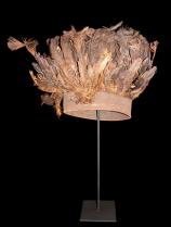 Mangbetu Feathered Hat MW73 - DR Congo